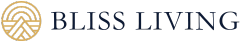 Bliss Living Logo with Abstract Gold Circle Icon